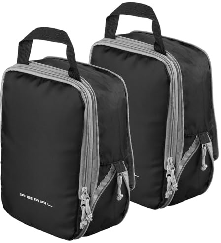 PEARL Packwürfel: 2er-Set Kompressions-Packtaschen für Handgepäck, Größe M, 30x20x11 cm (Packing Cubes, Gepäcktaschen, Umhängetasche)