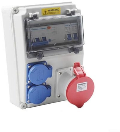 Compact and Sturdy Wall Mounted Distribution Box for Construction Sites, IP65