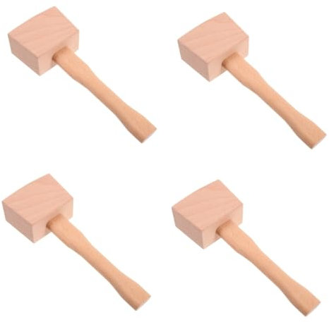OUNONA 4stücke Holzhammer Buchenholz Handwerkzeug Für Holzarbeiten Und Camping Langlebig Und Ergonomisch Gestaltet Für Präzises Schnitzen Und