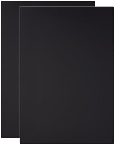 OLYCRAFT 2pcs ABS Plastic Sheet 21x30cm Black Rigid Moldable Panel 3mm Thick Big Black Plastic Sheet Thermoform Board Two-Sided Heat Moldable Panel for DIY Projects Decor Handcrafts