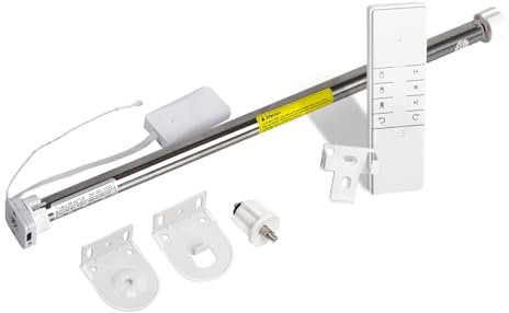 ZigBee - Motor de persiana inteligente con batería integrada, enrollable recargable para tubo 17/25/28 mm, motor tubular 16 EL con control de aplicación/voz/emisor