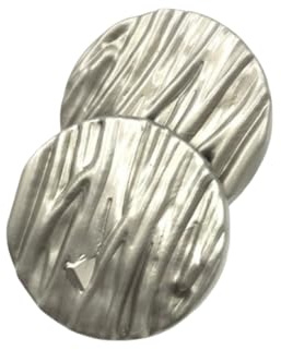 6 Stück edle Vintage Metall Ösenknöpfe,Ersatz Blazer knopf,Knöpfe mit Rindenmuster,knoepfe Zum Annähen,Rund Metallknopf für Mantel,Blazer,Hemd,Jacke,Uniform,DIY Handwerk Nähen Dekor,Silber,18mm