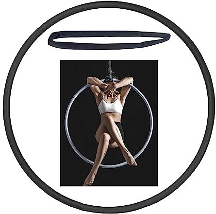 Earless Aerial Hoop Rigging Kit mit Gurt, Swing Aerial Ring Hoop Yoga Ring für T Rigging Kit mit Gurt, Swing Aerial Ring Hoop Yoga Ring für Tanzfitness, Home Gym Studio Aerial Yoga Equipment