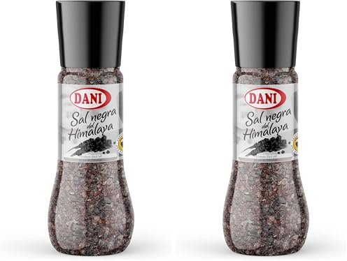 Dani - Sal Negra del Himalaya con Molinillo, 400 g (Paquete de 2)