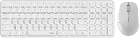 RAPOO 9360M Wireless Keyboard and Mouse Combo, Blade-Series E9310M 99-Key Ultra-Thin Keyboard and M300G Silent Mouse, Support 4 Devices, Quiet, Battery Powered, for Windows/Mac/Linux/Chrome, US Layout