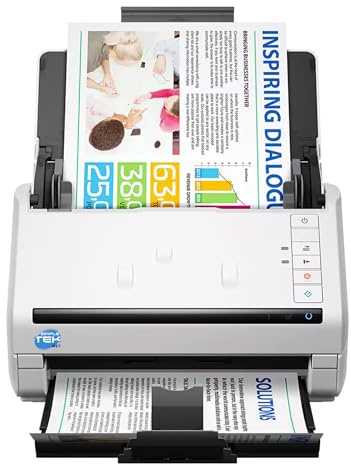 SIMPLETEK - Scanner duplex professionale per documenti in colore, USB 3.0, ADF 50 fogli, scansione fronte/retro fino a 35 ppm (Ricondizionato)