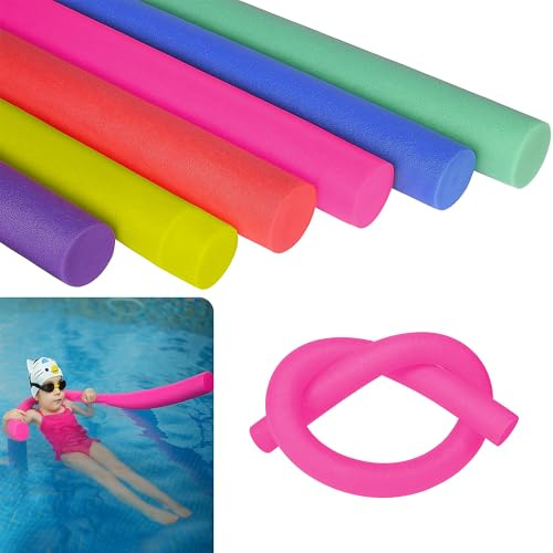 ASAB Swimming Pool Noodle | Swim Aid, Aqua Aerobics, Exercise Noodle | Float Aid Vertical | Flexible, Soft & Durable Foam Sticks | Support For Kids and Adults Training Swim Noodle (PINK)