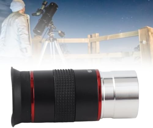 Tbest Ocular del Telescopio 1.25 Pulgadas 68 Grados de Gran ángulo 6 Mm Astronómico para Observación de Luna Accesorio de Aleación de Aluminio de Aluminio Vidrio óptico