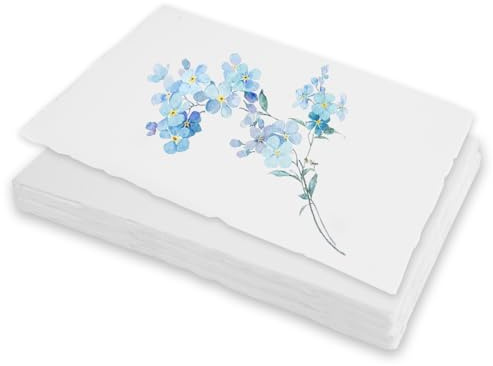 20 Papel Acuarela A6, Papel Hecho a Mano 10.2x15.2cm Paper para Acuarela