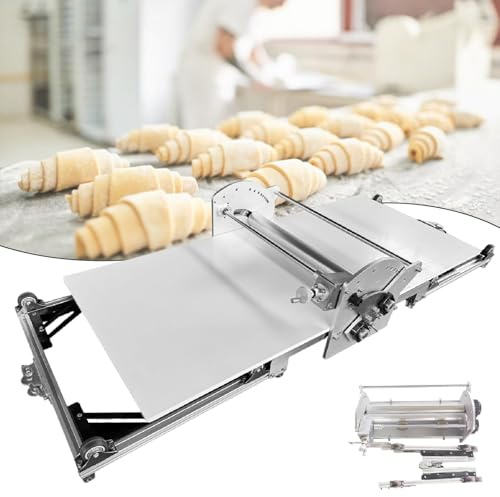 Laminadora De Masa Croissant EléCtrico Croissant Laminadora De Pasta Plegable Profesional Industrial Uso Comercial Y DoméStico.DiseñO Compacto. Grosor Ajustable Para PanaderíAs Y PasteleríAs