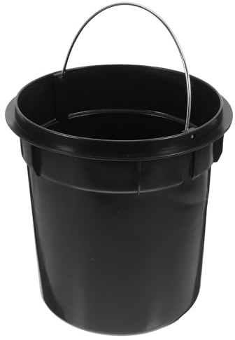 JOINPAYA Portable Bin Plastic Wastebasket round 5l Black Inner Bin Replacement for Trash Can, Bathroom Garbage Can and Bathroom Waste Baskets, Removable Easy to Clean for Indoor Outdoor Use