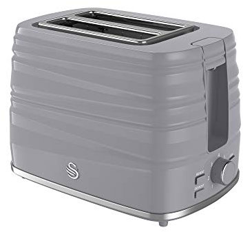 Swan, ST31050GRN, 2 Slice Symphony Toaster, High Gloss and Matt Finish, 930 Watt, Grey, Plastic