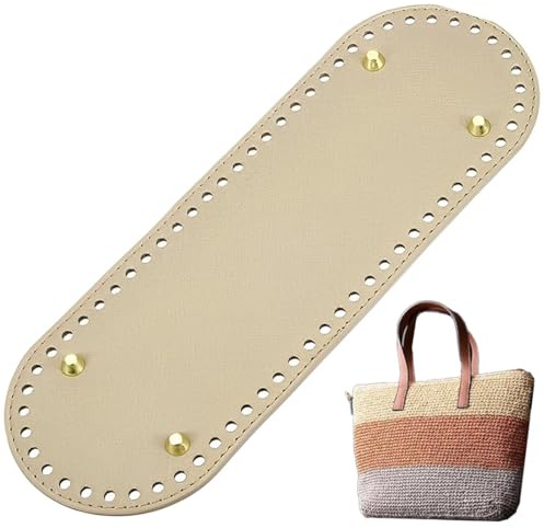 QEQSHQO Bolsillo para ganchillo, piel sintética, agujeros para bolsas de punto, bolso de hombro