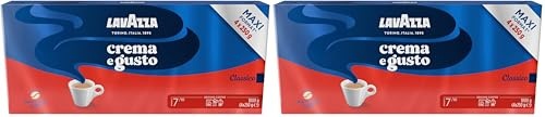 Lavazza, Crema e Gusto Classico, Café Molido Natural, 4 x 250 g, para Cafetera Italiana, de Filtro y Francesa, con Notas de Especias, Arábica y Robusta, Intensidad 7, Tueste Oscuro, Amazon Exclusive