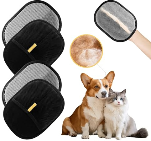 2 pcs of pet hair removal gloves, double-sided pet grooming gloves, electrostatic principle to remove cat and dog hair, cleaning, care, small pet hair, pet carpet, bed, sofa, sheets, clothing