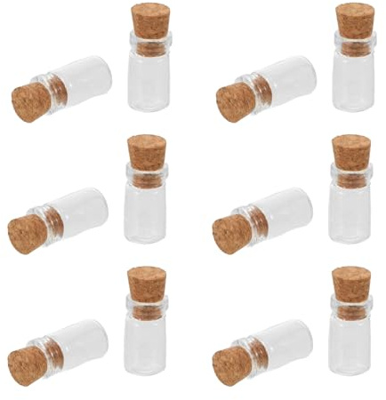 Cabilock 100pièces Mini-Pots Verre avec Bouchons Liège Flacons pour Mariage Décorations Projets DIY et Cadeaux