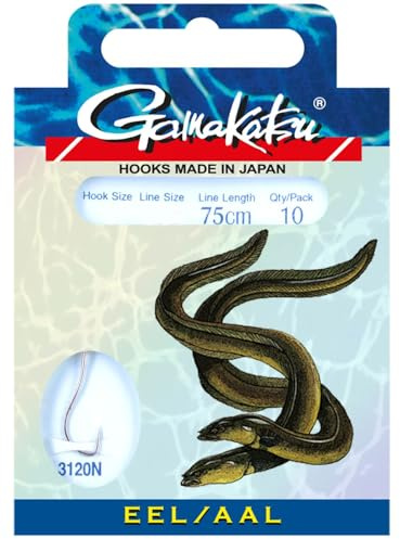 Gamakatsu Hook 3120N Aal 75cm - 10 gebundene Angelhaken