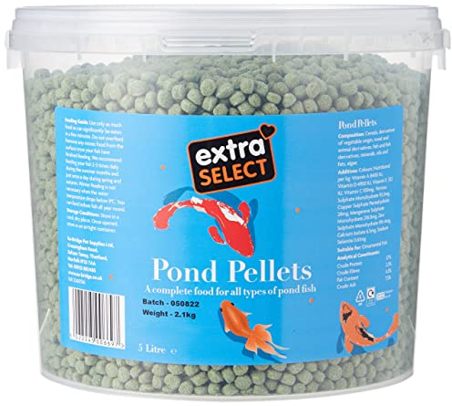 Extra Select Pond Pellets Complete Fish Food Tub, 5 Litre