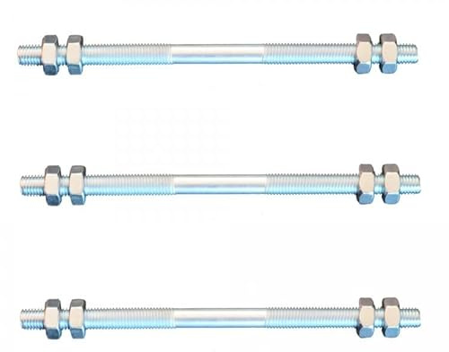 FKAnhängerteile 3 Stück Gewindestange M10 Rechts - Links Gewinde 160 mm + 12 Muttern