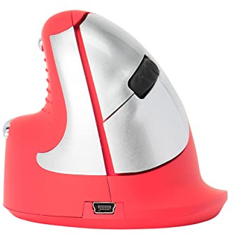 R-Go HE Sport - Ergonomische Maus - mittel (165-195mm) - linkshändig - Bluetooh - Rot, RGOHEREDL