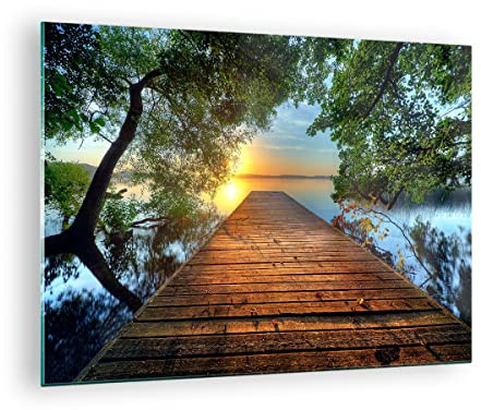 ARTTOR Glasbild 70x50cm Wandbilder Landschaften Brücken - 3528