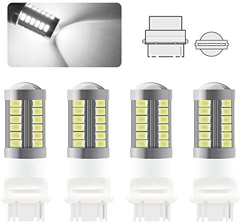 Sidaqi 4 X 3156 LED Ampoule Blanc Super Brillant 6000K 5630 33 SMD Feu de Recul Stationnement Position Arrière Antibrouillard Arrière Ampoule 12-30V