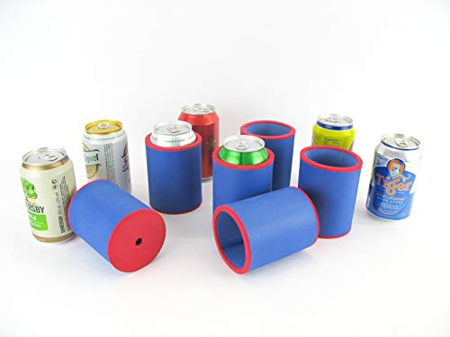 asiahouse24 Getränkekühler - Bierkühler - Dosenkühler für alle genormten 0,33l und 0,5L Getränkedosen aus bestem dicken Neopren für Beste Kühlung (6er Set Dosenkühler Blau, 0,33L)