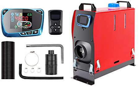 1inchome Standheizung, Standheizung Diesel, 12V Lufterhitzer, 2KW/5KW/8KW Air Diesel Heizung mit Schalldämpfer, LCD Schalter u. Fernbedienung für Auto RV Boote LKW KFZ PKW Wohnmobil