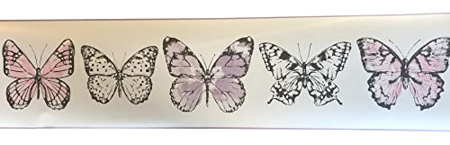 BWR Butterflies Self Adhesive Wallpaper Border 5m X 16cm (16.5ft x 6 inch)