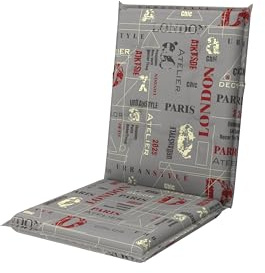 Doppler / Midilehner Living/Gartenstuhlauflage/Midilehner/City Muster/ca. 110 x 48 x 6 cm
