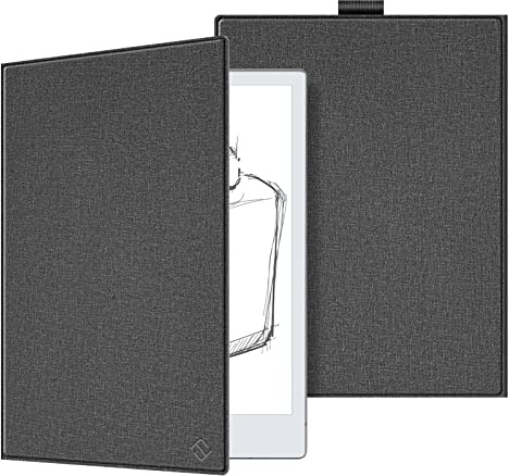 Fintie Schlanke Schutzhülle für Remarkable 2 Digital Paper Tablet 10,3 Zoll (2020), hochwertiges PU-Leder, leicht, Buch-Folio-Schutzhülle mit Stifthalter, Nicht passend für Remarkable 1, Grau