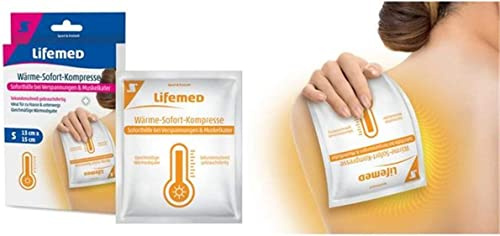 Lifemed - Lifemed Wärme-Sofort-Kompresse 15 cm x 13 cm weiss Größe S - Soforthilfe bei Verspannungen & Muskelkater, 48er Pack (48 x 1)
