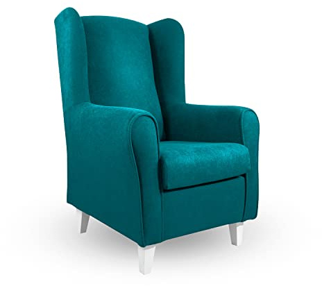 Tete De Lit Butaca orejero | Sillon Relax | Clasico - Moderno | Ideal Lactancia, Lectura o Decoracion | Tapizado en Tela Antimanchas 100cm x 74cm x 70 cm (Color 17)