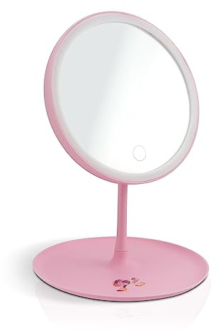 Barbie Specchio da tavolo illuminato, specchio da toeletta con luci, luce dimmerabile
