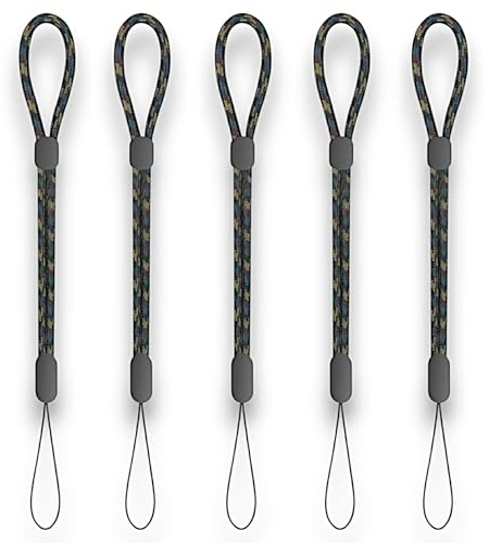 RATASK Pack of 5 Adjustable Hand Wrist Strap Lanyard, for GoPro, Camera, Keys, Keychain, Phone, USB Flash Drive, Wallet and ID Name Tag Badge