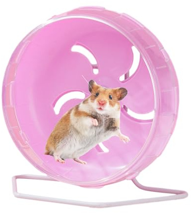 Huayeex Roue pour Hamster Silencieuse, Roue d'exercice pour Hamster, Roue d'exercice pour Hamster, Roue de Course silencieuse pour Hamster, Gerbilles, Souris et Autres Petits Animaux, Violet