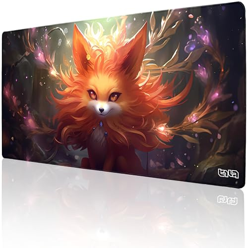 Tilt Schreibtischunterlage 100x50 cm Gaming Mauspad XXL | Rutschfester Mousepad Groß für Schreibtisch und PC Gadgets | Wasserdichter Desk Mat (Enchanted Fox)