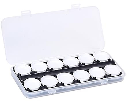 PHENOFICE Nail Art Palette -Rahmen Aquarellfarben-Mischkasten für Maler Stabile ABS-Palette für unterwegs