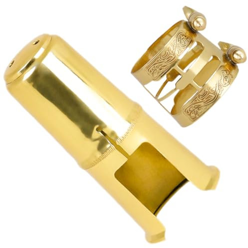 GREENADSCAPE Saxophon-ligaturklemme Altsaxophonkappe Instrumentenzubehör Symmetrisches Festziehen Einfache Einstellung