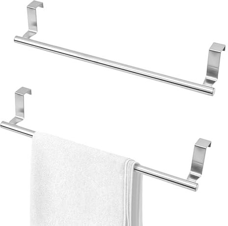 Modixun Handtuchhalter für Küchenschrank, 36 cm, Handtuchhalter über Schrank, Tür, Handtuchstange, Edelstahl, Handtuchhalter für Küche, Badezimmer, 2 Stück