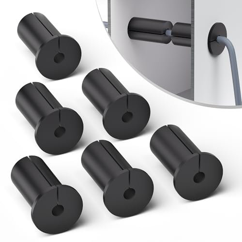 1 Inch Wall Grommets for Starlink Cable 6 PCS Rubber Starlink Cable Wall Grommet for 1 Inch Wall Hole Waterproof Rubber Wall Bushing Grommet for Organizing Protecting Cords Black 6 Pack