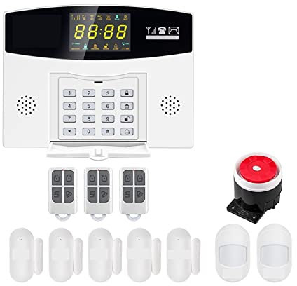 Sistema de Alarma para Casa, de alarma Tuya Smart 4G GSM, alarma antirrobo, 433MHZ, enlace inalámbrico de zona con cable a cámara IP con Sensor de movimiento, para el hogar, apartamento(W210 Alarm Ki