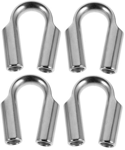 iplusmile 4piezas Abrazaderas De Cable De Collar De Alambre Anillo De Protección Triangular Guardacabos Inoxidable Kit De Herramientas Para Engarzar Casquillos Collar Para Uso Industrial