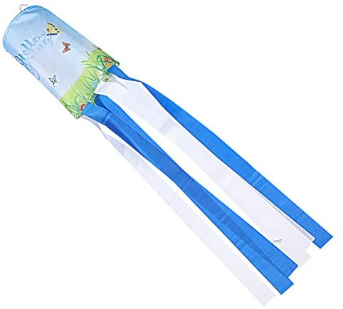 Toyvian Durable Polyester Garden Windsock Flag Outdoor Decoration Lightweight Hanging Sock for Patio and Festival Celebration