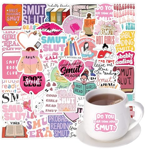 Reading Stickers for Book Lovers | Book Scrapbook Stickers for Laptop, Mobile Phone, Skateboard, Motorcycle, Suitcase | Aesthetic Vinyl Stickers for Diary, Teacher, Reader