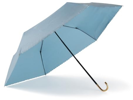 sunbarry UV Taschenschirm UPF 50+, leicht, edles Herzmuster und Goldgriff