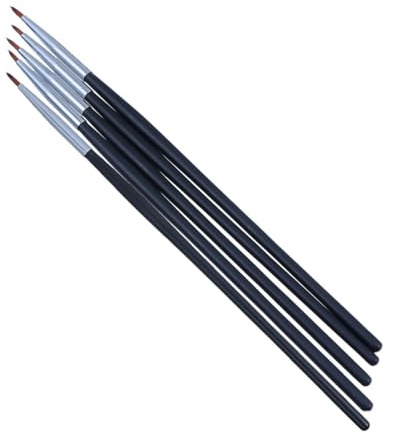 TOYZFRIENDY Ensemble de 5 Pinceaux Maquillage Noir en Fibre, Applicateur Eyeliner et Pinceau à Lèvres, Facile à Utiliser et Doux Peau, pour Usage Domestique ou Salon Plusieurs styles
