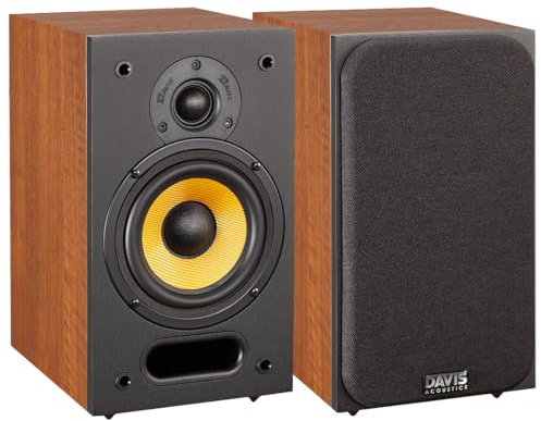 Davis Acoustics Ariane 1 Noyer Américain (Dark Walnut) - Paire d'enceintes étagère 2 Voies/2 Haut-parleurs