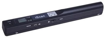 IScan01 Tragbarer A4-Dokumentenleser und -Scanner mit 900 DPI for Verträge, Bücher, Büro Business – Handscanner for JPG- PDF-Formate(6.4mm)