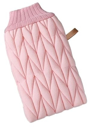 2 guantes de baño exfoliantes. | Body Scrub SPA Toalla de ducha Potente eliminación de manchas Lavado Esponja Masajeador Toalla(Pink)